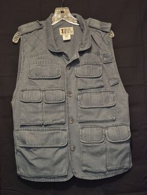 Trail Designs Multi-Pocket Utility Vest in Faded Blue